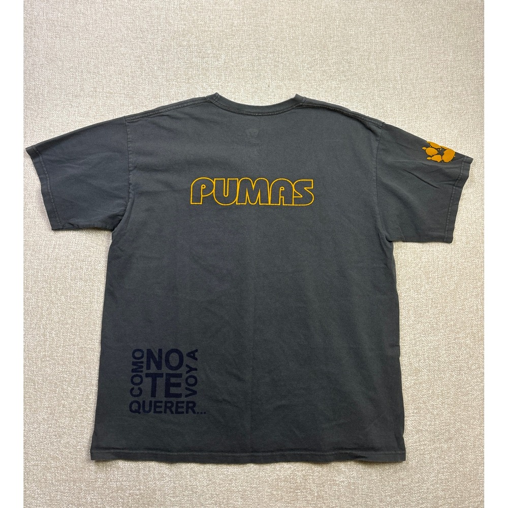 Pumas UNAM Club Universidad Mens XL Gray Graphic T-Shirt Soccer Liga MX Gapac - Picture 8 of 8